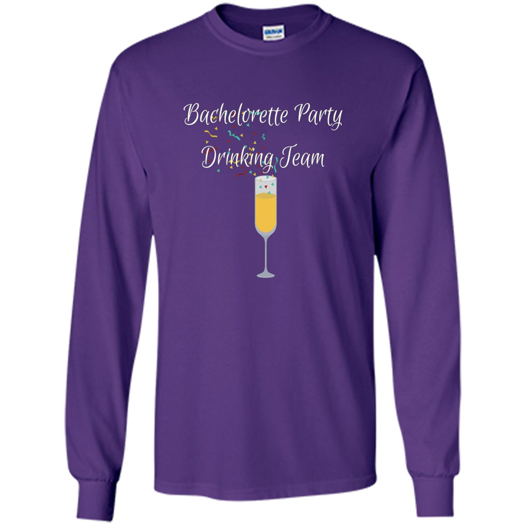 Bachelorette Party Drinking Team Bridal Wedding T-Shirt Purple