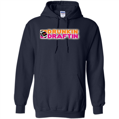 Drunkin' Draftin' T-shirt Funny Fantasy Football Draft T-shirt Navy