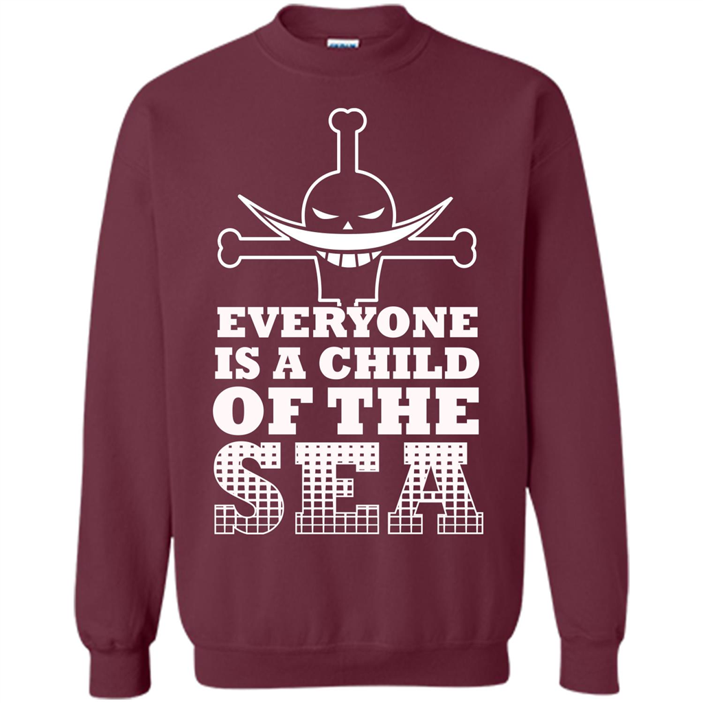 Sea. Everyone Is A Child Of The Sea T-shirt Maroon
