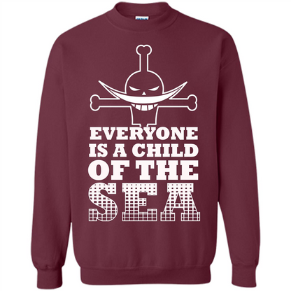 Sea. Everyone Is A Child Of The Sea T-shirt Maroon
