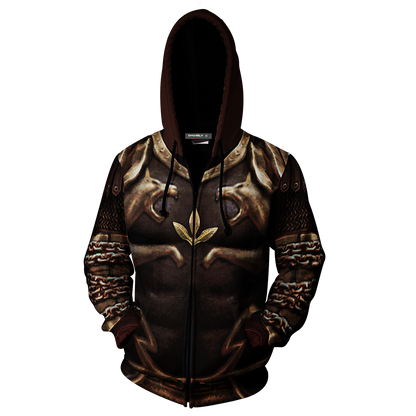 God Of War 2 Kratos Armor Cosplay Zip Up Hoodie Jacket