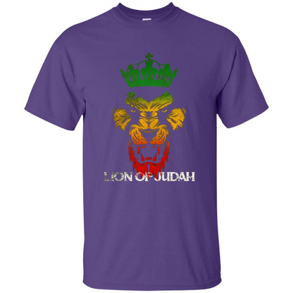 Lion Of Judah Rasta Reggae Roots T-shirt Purple
