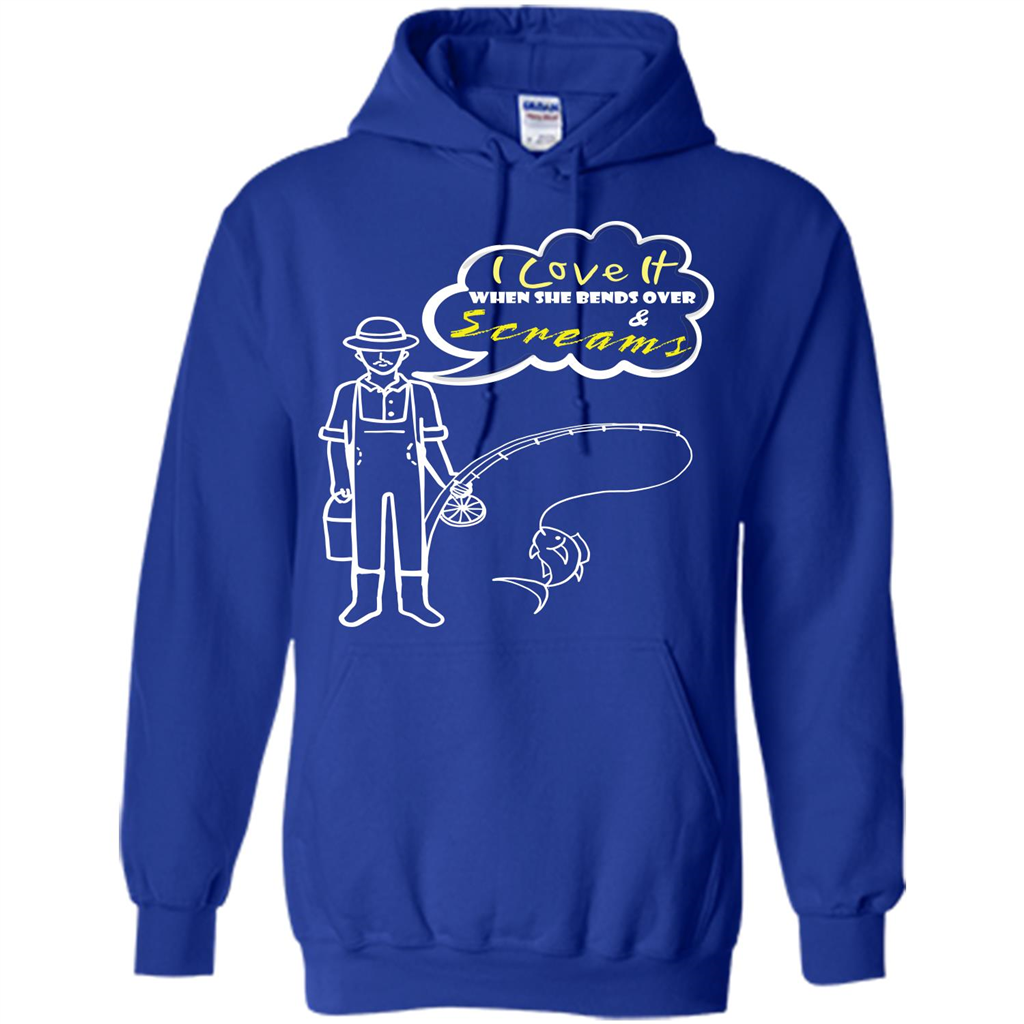 Fishing T-shirt I Love It When She Bends And Scream Royal