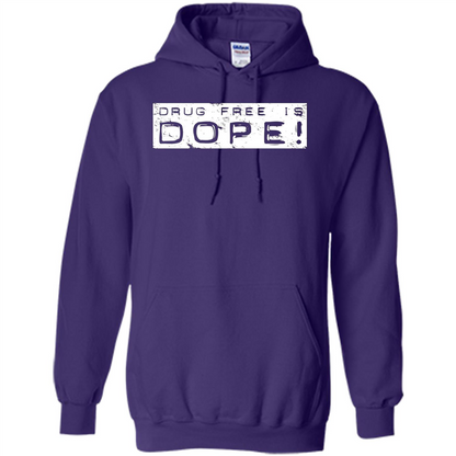 Drug Free Is Dope T-shirt Purple