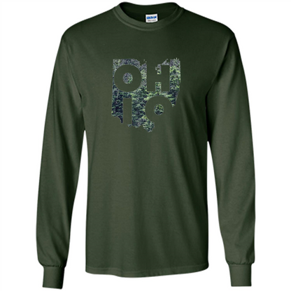 State Of Ohio T-Shirt Distressed with Trees Forest Green