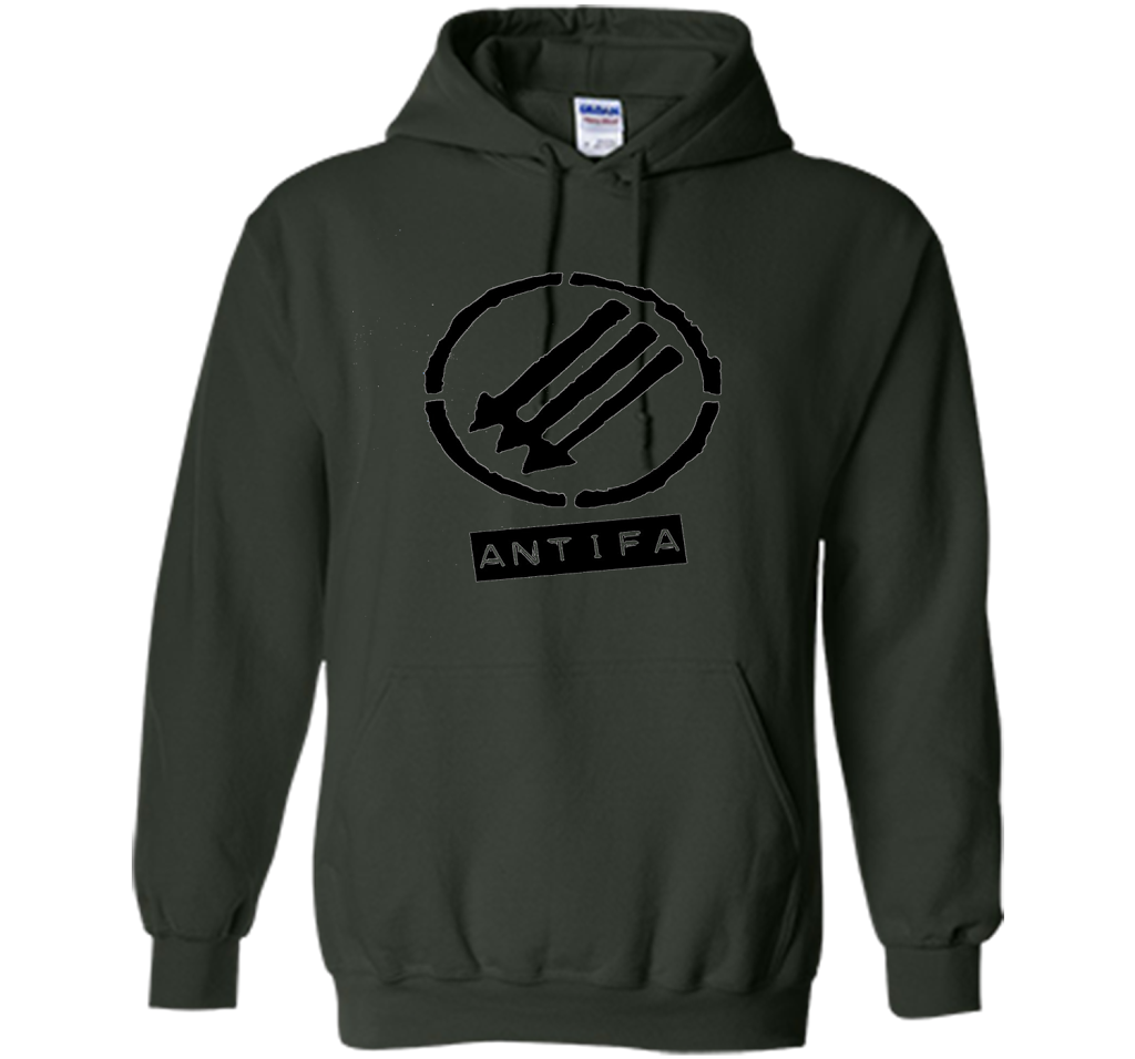 Anti Fascist Antifa Logo T-shirt Forest Green