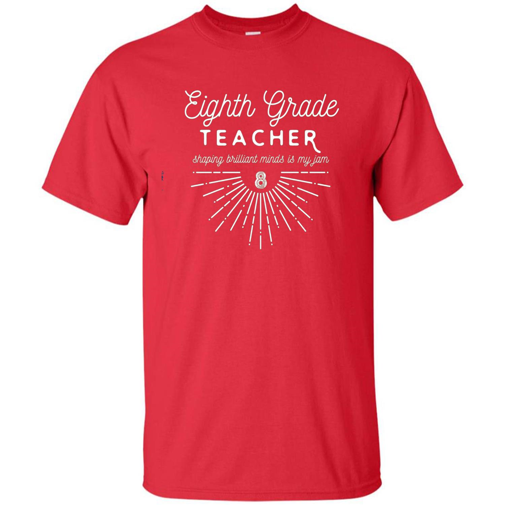 Teacher T-Shirts by F5 Eighth Grade Teacher T-shirt Red
