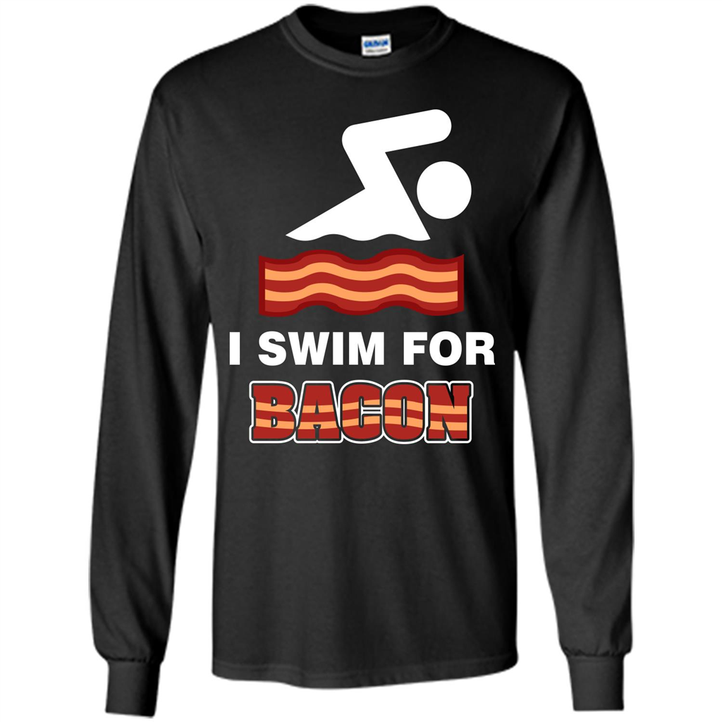 Bacon T-shirt I Swim For Bacon T-shirt Black