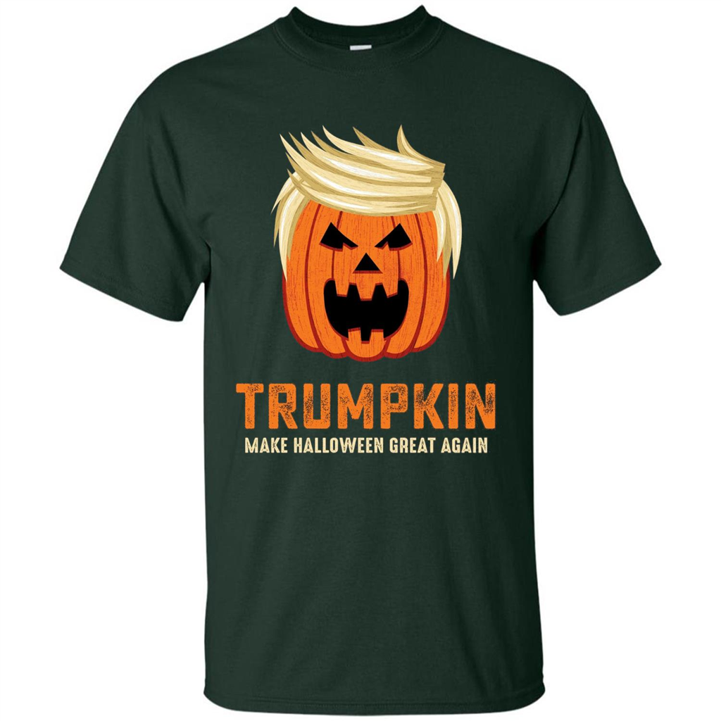 Halloween Trumpkin Funny T-Shirt Make Halloween Great Again Forest Green