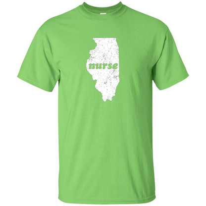 Nursing T-shirt Nurse Graduation Illinois T-shirt Lime