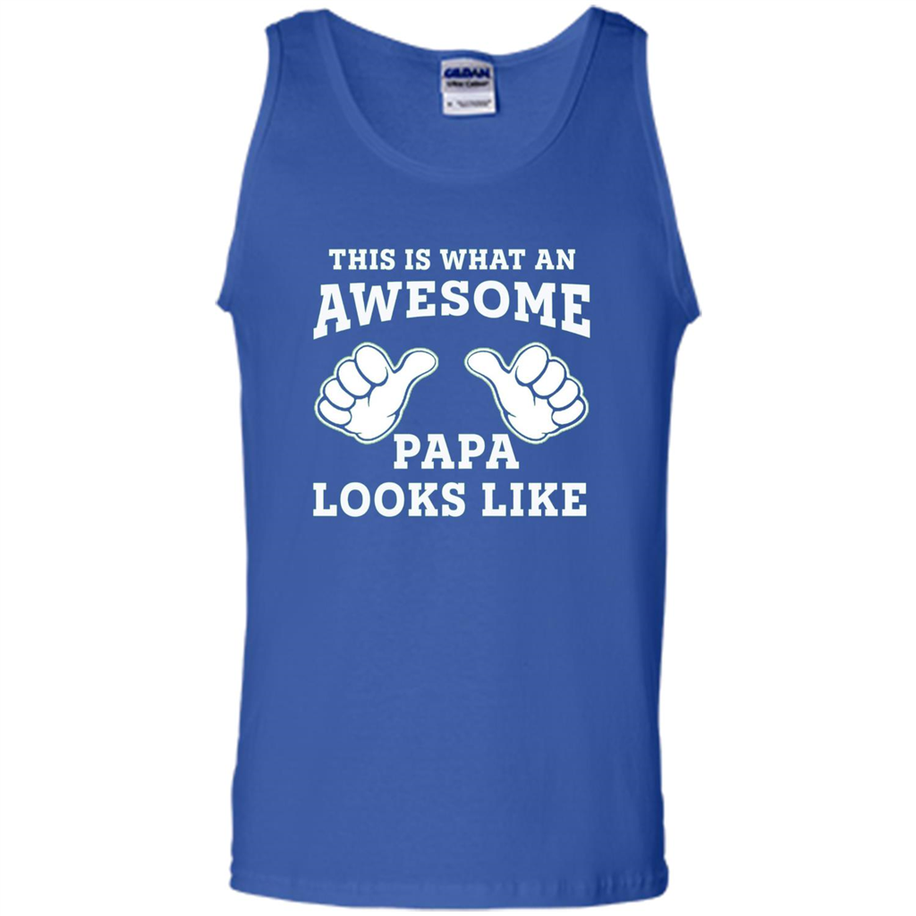 Papa T-shirt Mens This Is What An Awesome Papa Looks Like Royal