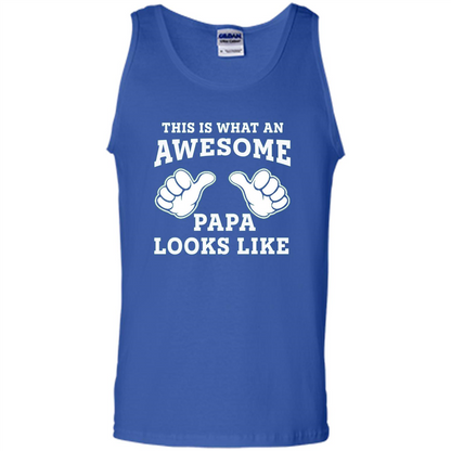 Papa T-shirt Mens This Is What An Awesome Papa Looks Like Royal