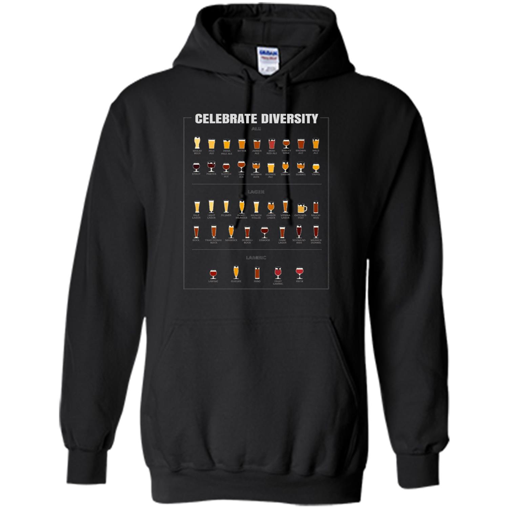 Celebrate Diversity Beer Glasses T-shirt Black