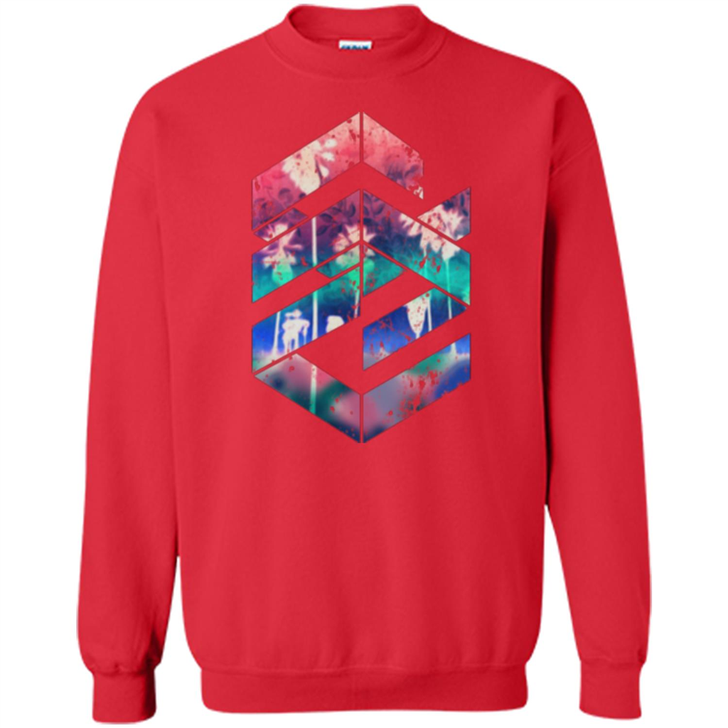 Red Summer Beach Palm Trees T-shirt Red