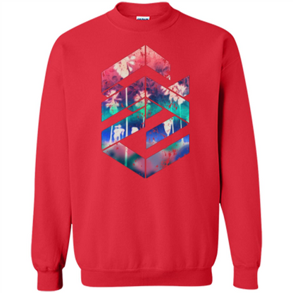 Red Summer Beach Palm Trees T-shirt Red