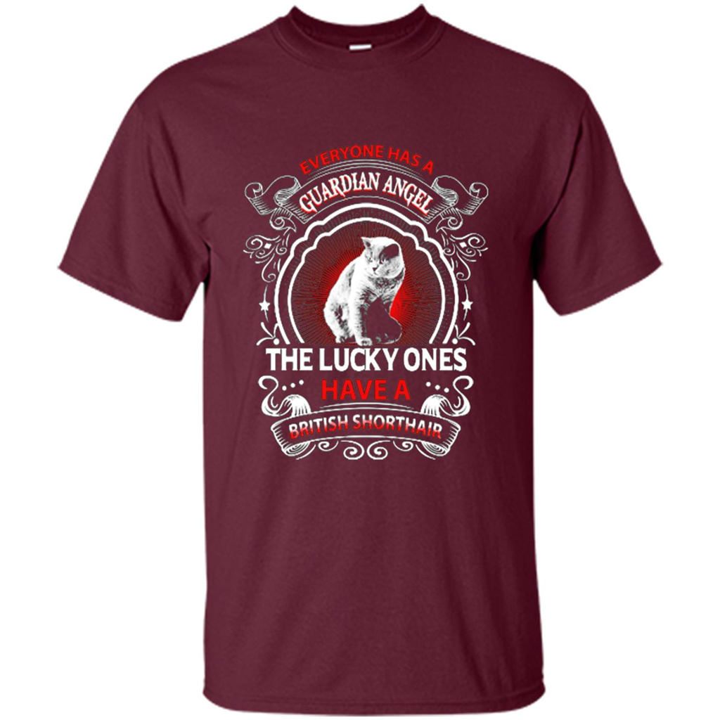 British Shorthair T-shirt The Lucky Ones Maroon