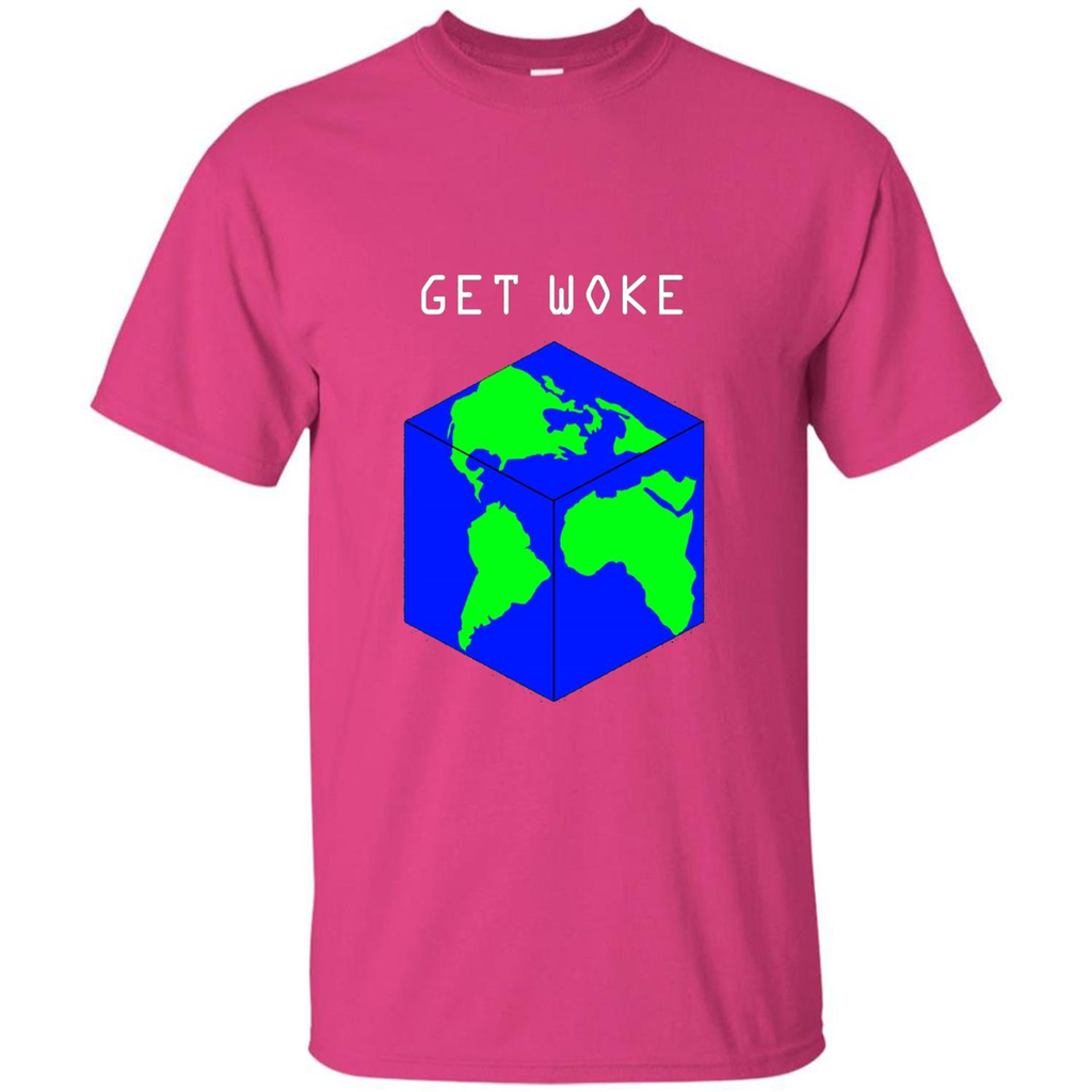 Flat Earther Get Woke T-shirt Earth Society T-shirt Heliconia