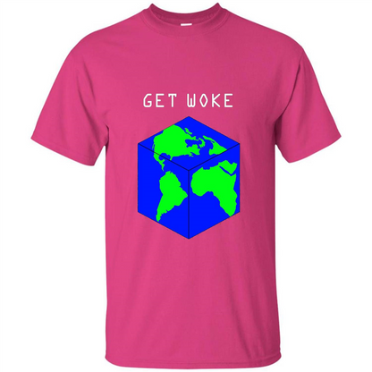 Flat Earther Get Woke T-shirt Earth Society T-shirt Heliconia