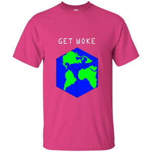 Flat Earther Get Woke T-shirt Earth Society T-shirt