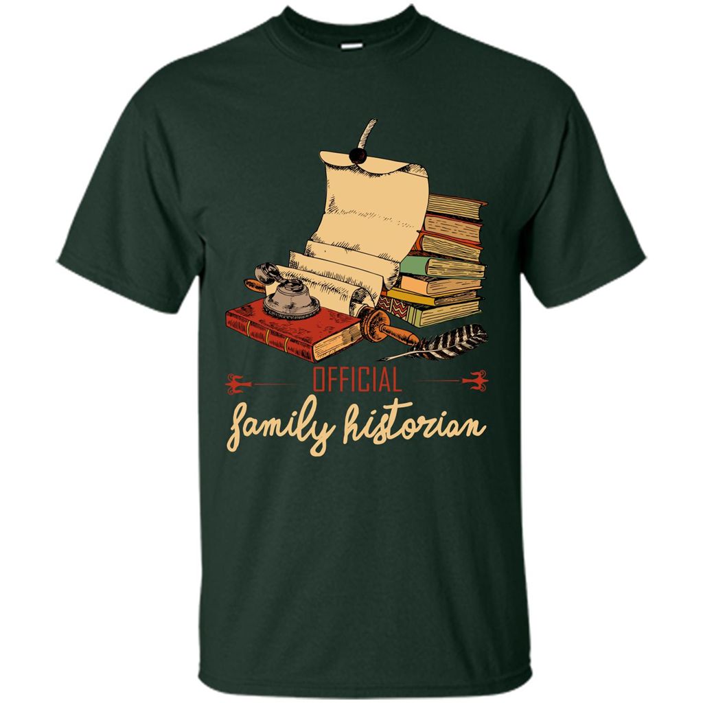 Family T-shirt Official Family Historian Forest Green