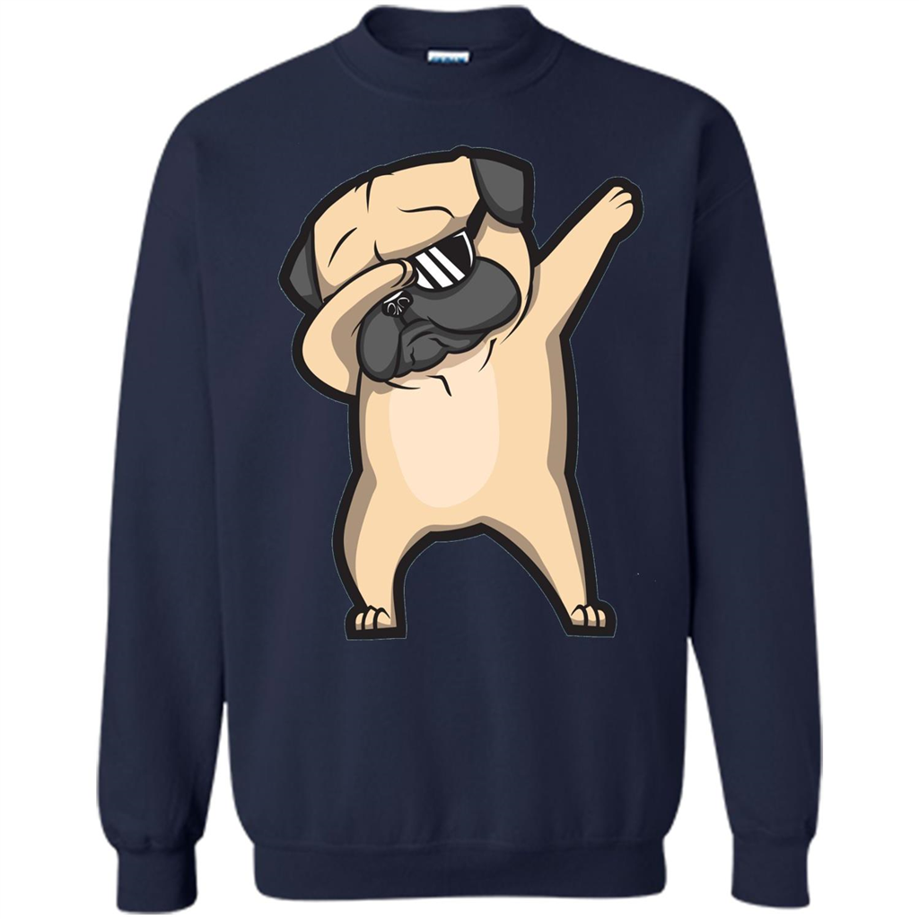Dabbing Pug Shirt - Cute Funny Dog Dab T-shirt Navy