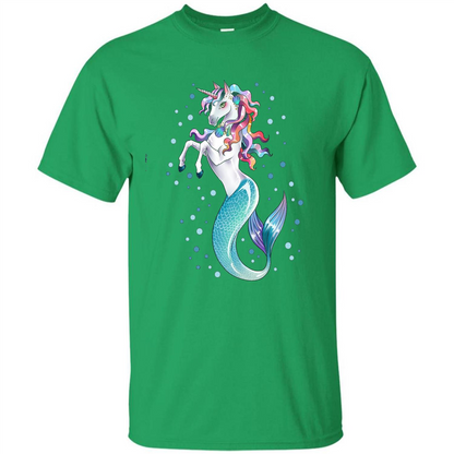 Unicorn Mermaid Mermicorn Cute T-Shirt Irish Green