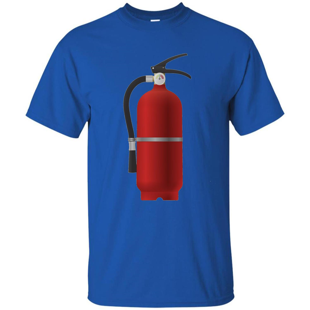 Fire Extinguisher T-shirt Emergency Fire Protection Royal