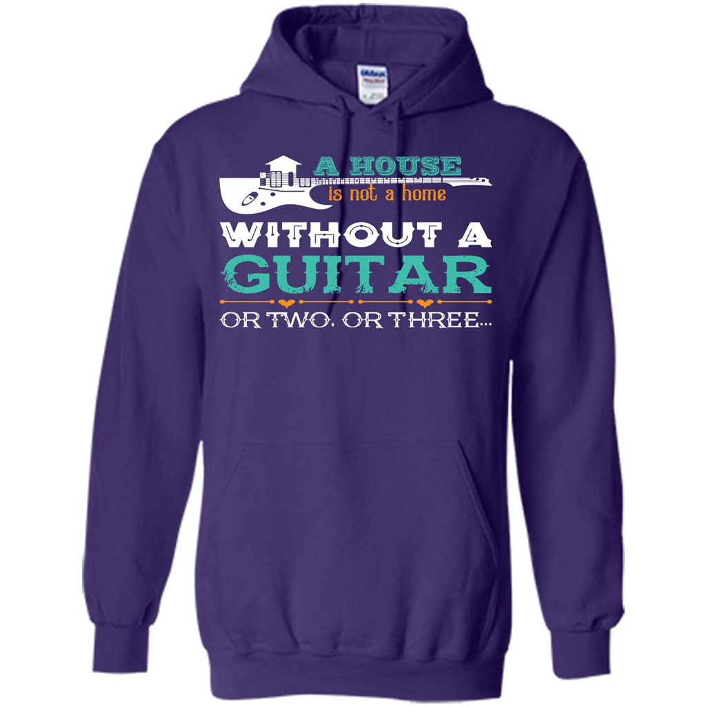 Guitar T-shirt A House Is Not A Home Without A Guitar T-shirt Purple
