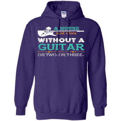 Guitar T-shirt A House Is Not A Home Without A Guitar T-shirt Purple