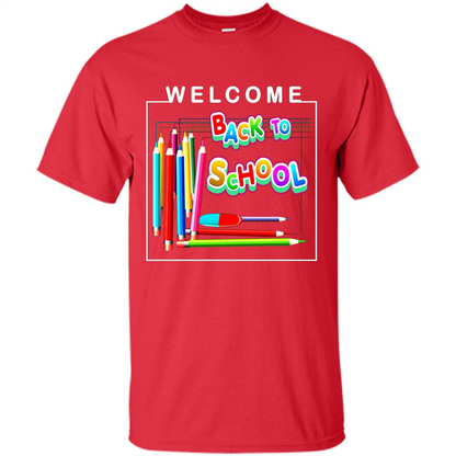 Welcome Back to School T-shirt School Day T-shirt Red