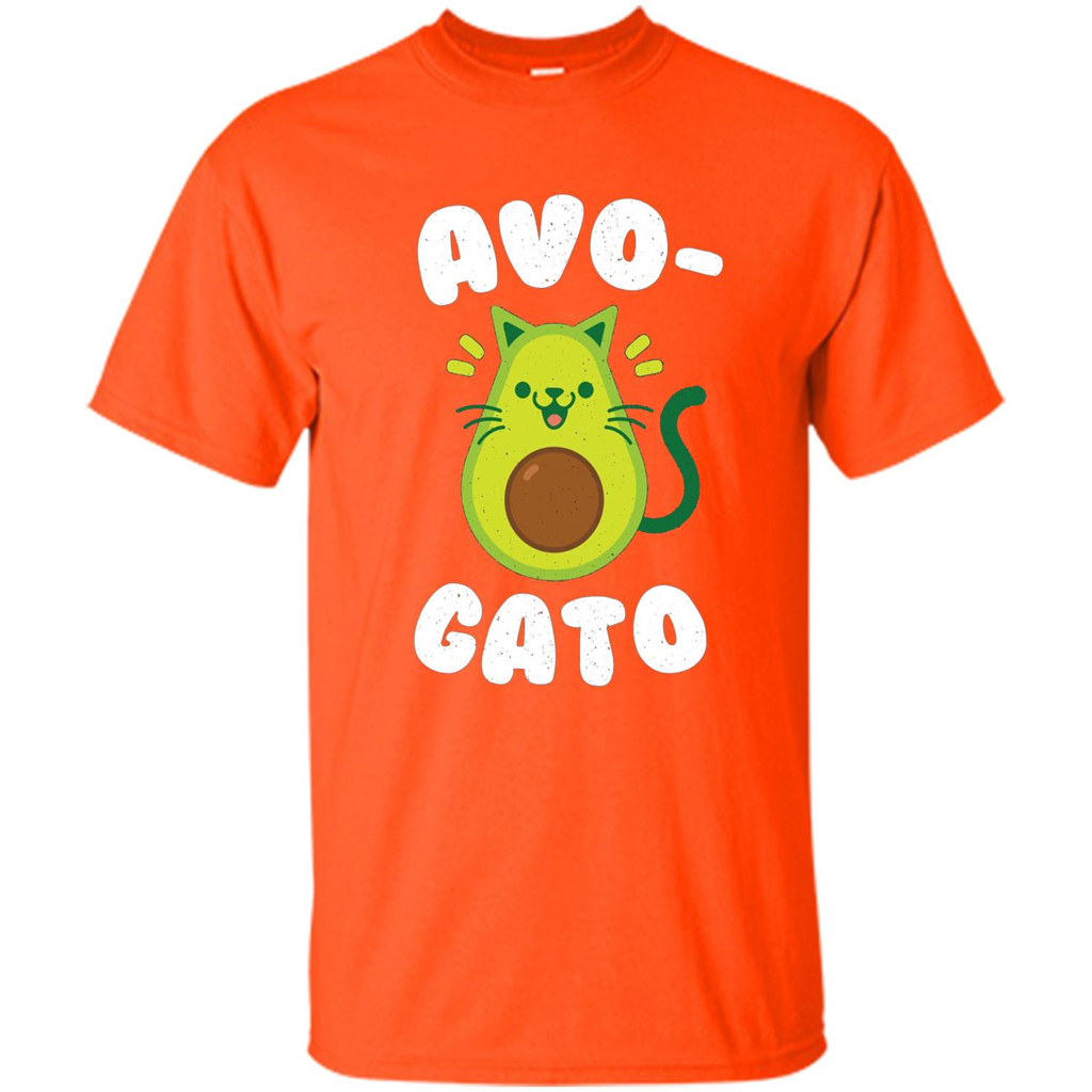 Avogato - Avocado Cat - Funny Avocado T-shirt Orange