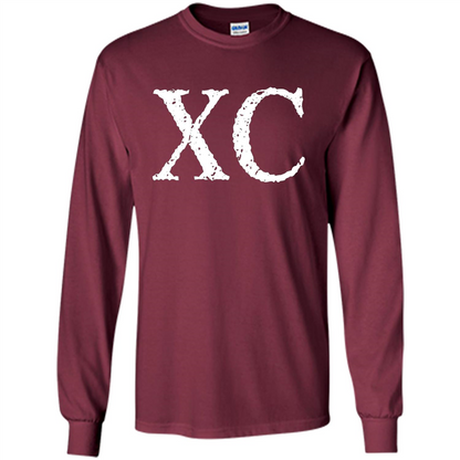Roman Numeral 90 XC T-shirt Maroon
