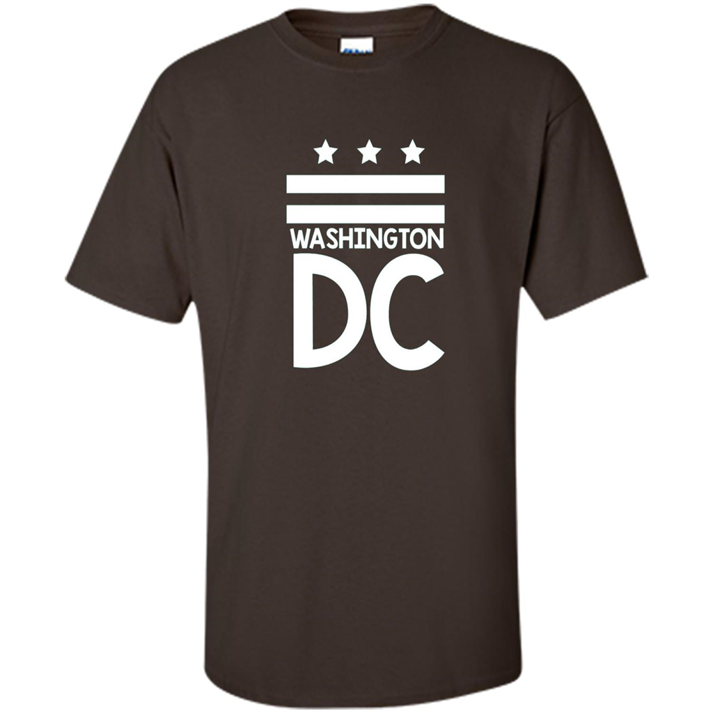 DC Flag T-shirt - Washington DC T-Shirt Dark Chocolate