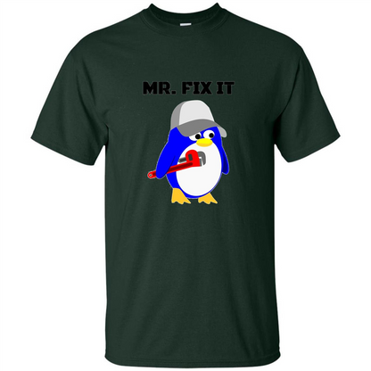 Mr. Fix it Penguin T-shirt Forest Green