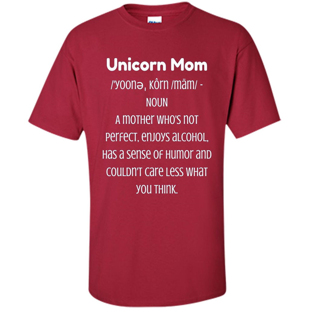 Fun Mom T-shirt - Unicorn Mom Definition Cardinal