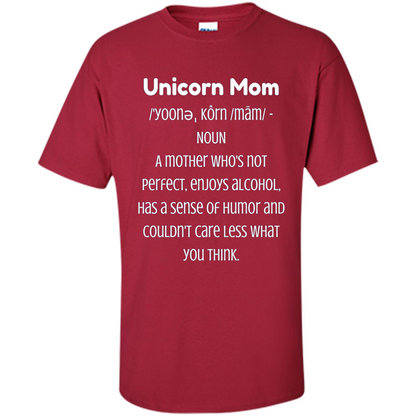 Fun Mom T-shirt - Unicorn Mom Definition Cardinal