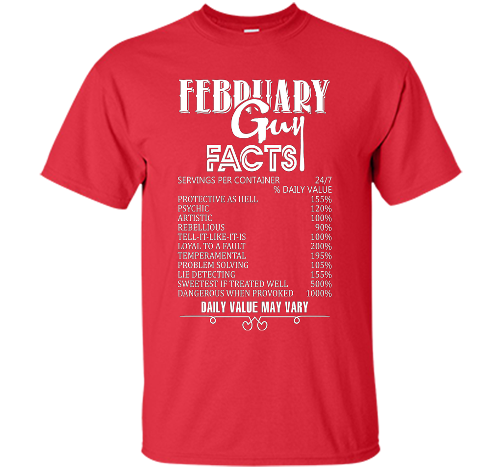 February Guy Facts T-shirt Red