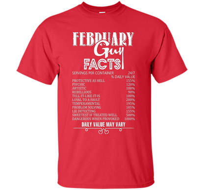 February Guy Facts T-shirt Red