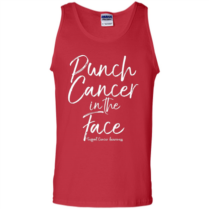 Punch Cancer in the Face Support Cancer Awareness T-shirt Red
