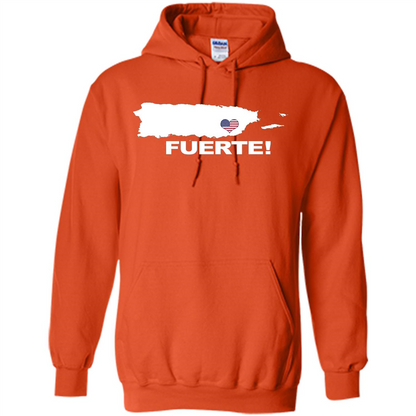 Fuerte T-Shirt Strong Support for Puerto Rico T-shirt Orange