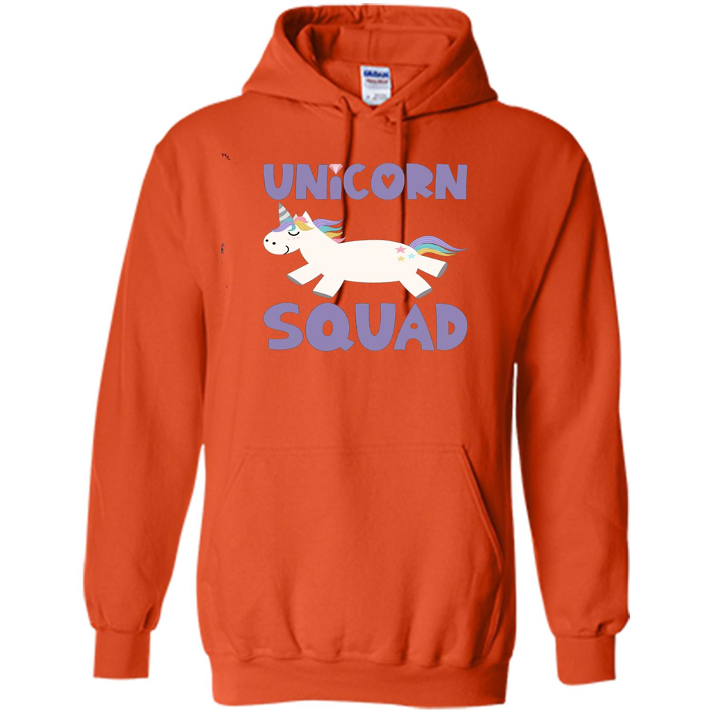 Unicorn Squad T-shirts Rainbow Fantasy Gift Princess Costume T-shirt Orange