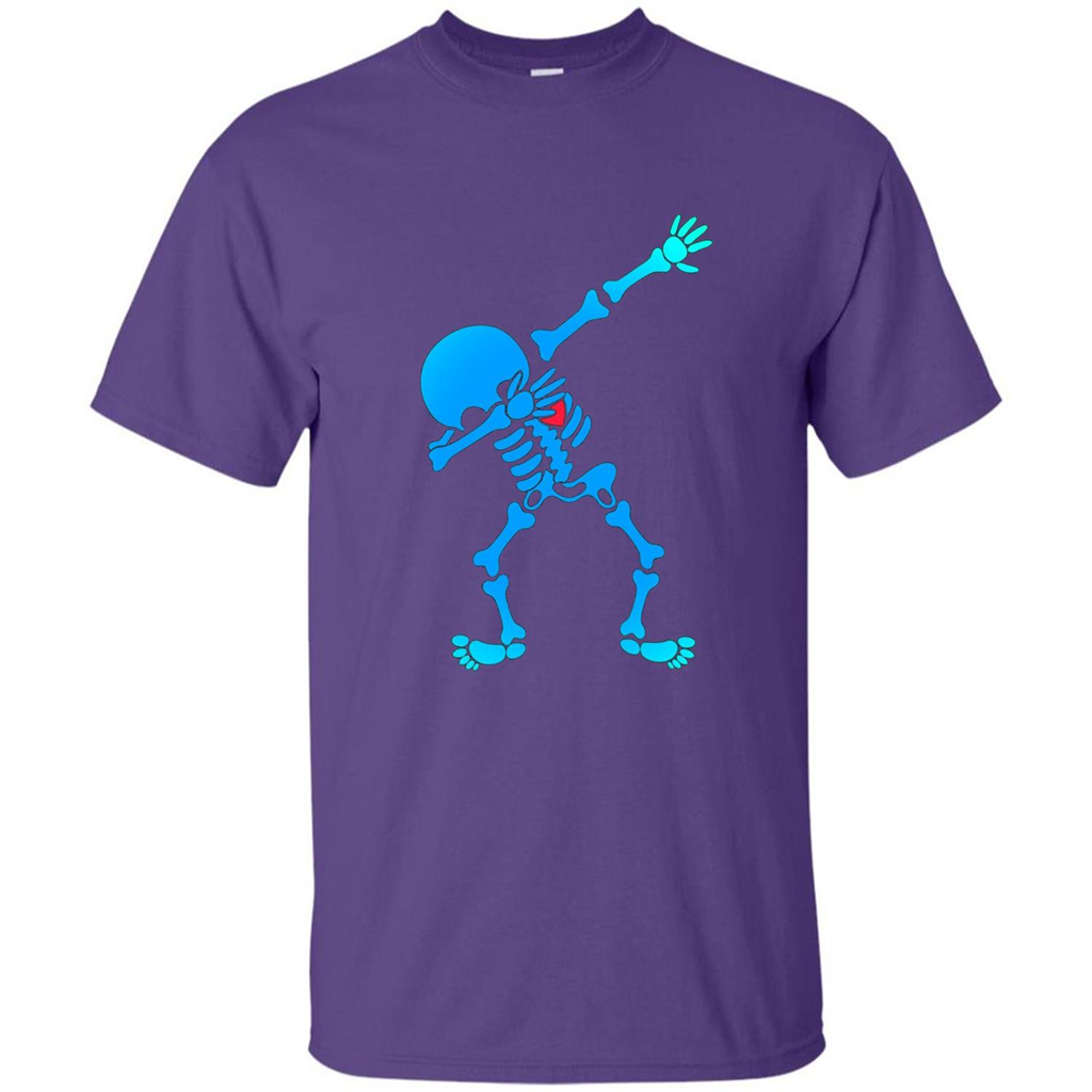 Dabbing Skeleton Halloween 2017 T-shirt Purple
