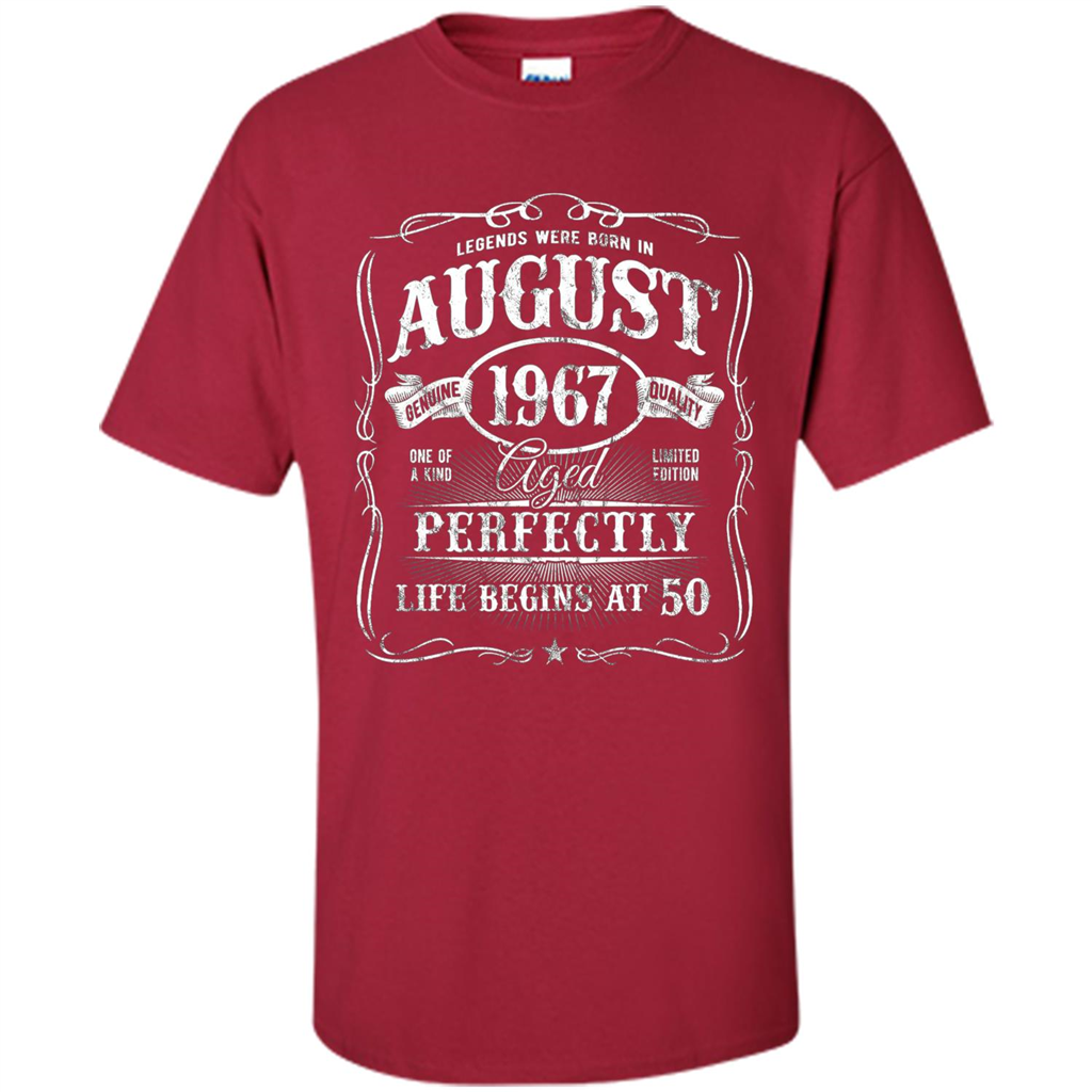 Legends Were Born In August 1967 T-shirt Cardinal