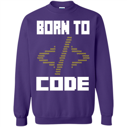 Programmers T-shirt Born To Code Design Developer Purple