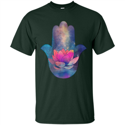 Hamsa Lotus T-Shirt Forest Green