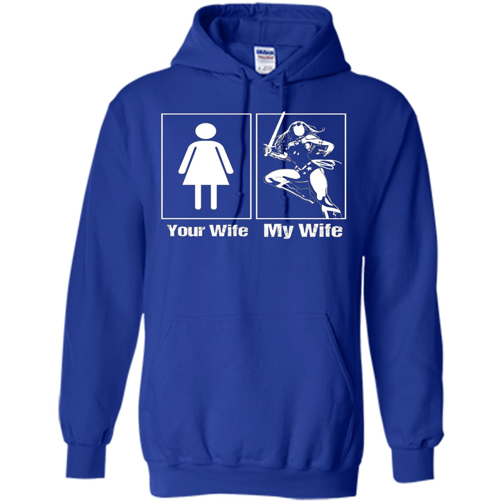 My Wife Is Super Woman T-shirt Mens Your Wife My Wife Royal