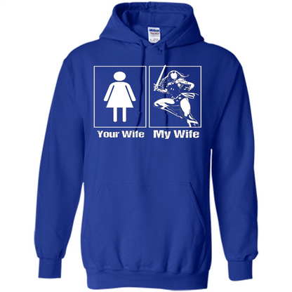 My Wife Is Super Woman T-shirt Mens Your Wife My Wife Royal