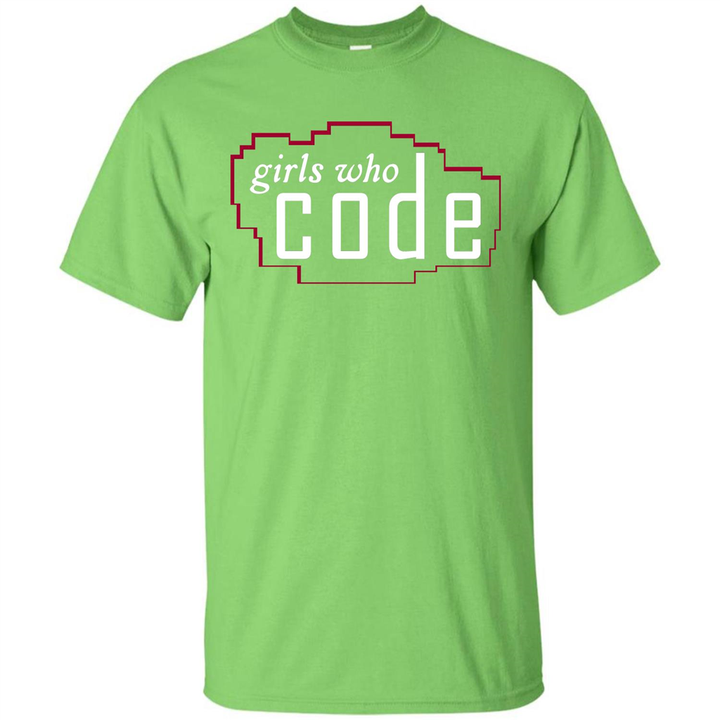 Coder T-shirt Girls Who Code T-shirt Lime