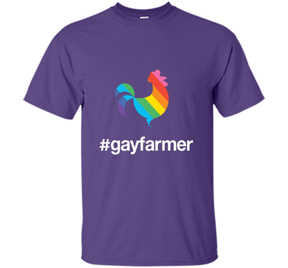 Hashtag Gay Farmer Pride Chicken T-Shirt t-shirt Purple