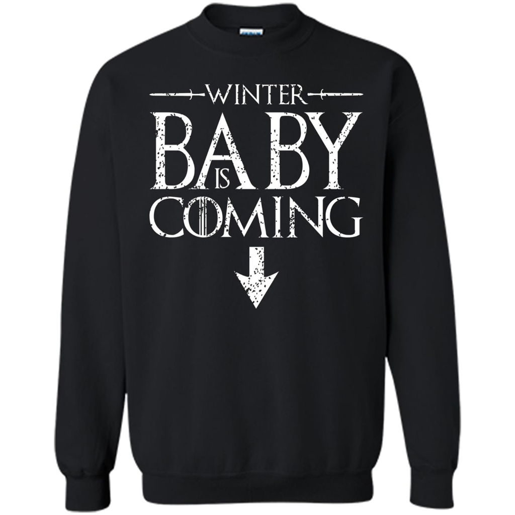 Funny Humor Maternity T-shirt  Winter Baby is Coming